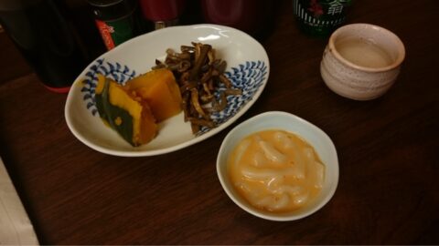 野菜煮と塩辛