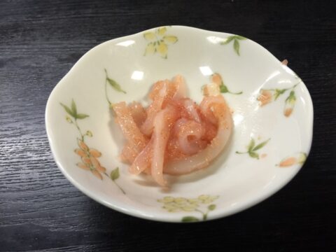 玉泉の突き出しイカ明太