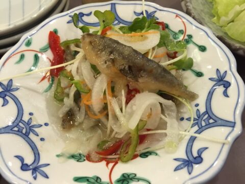 豆鯵の南蛮漬け