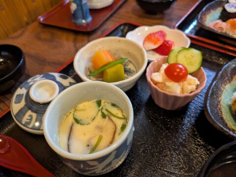 幸鮨 茶碗蒸し 煮物 フルーツ