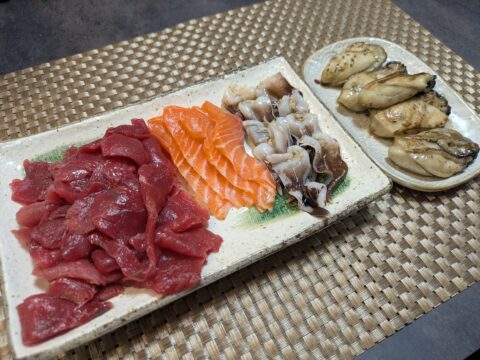 刺身パーティー 鳥貝