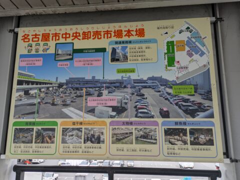 名古屋市中央卸売市場本場のマップ看板