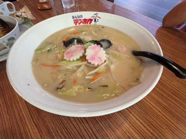 テンホウメン(ちゃんぽん風白湯スープ)の大盛り